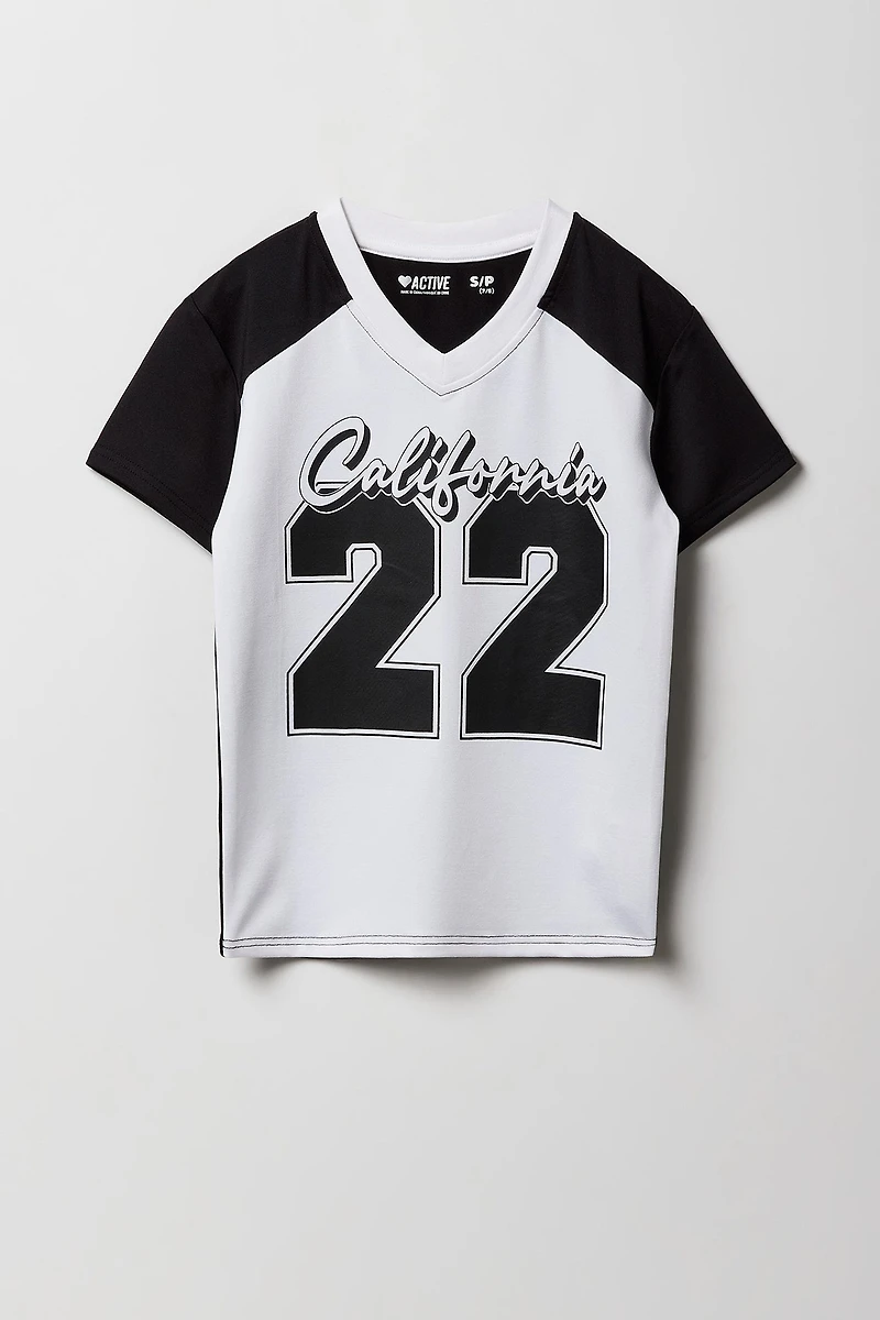 Girls Active Graphic Contrast T-Shirt