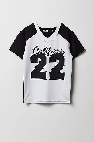 Girls Active Graphic Contrast T-Shirt