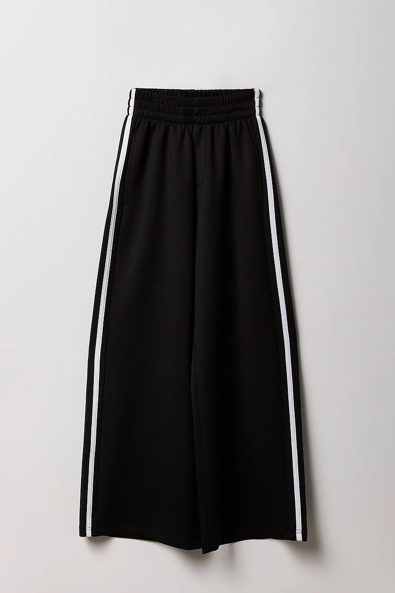 Girls Active Side Striped Wide Leg Pant