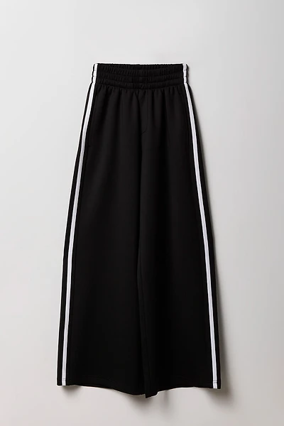 Girls Active Side Striped Wide Leg Pant