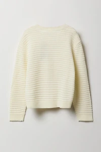 Girls Button Front Knit Cardigan