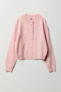 Girls Button Front Cardigan