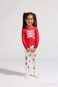Toddler Fammy Jammies Merry Vibes Elf on the Shelf Pajama Set