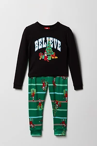 Toddler Fammy Jammies Gift Elf on the Shelf Pajama Set