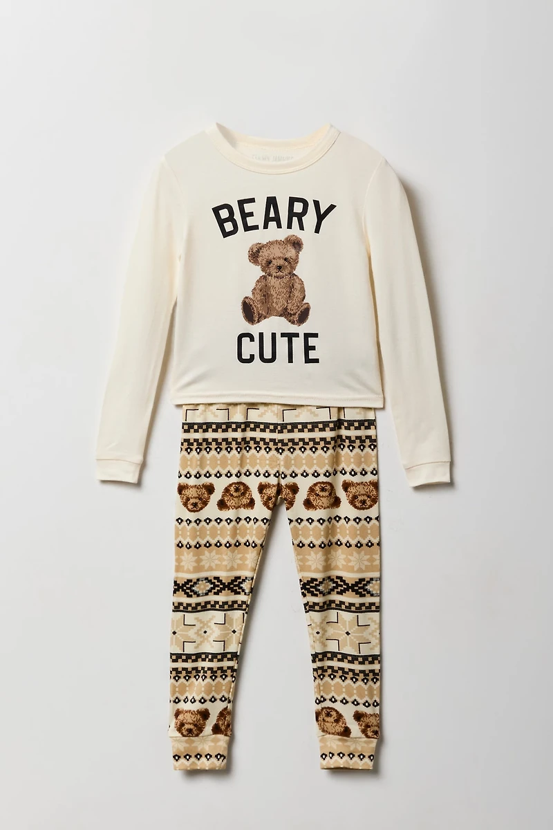 Ensemble deux-pièces Pyjamas de famille à imprimé Bear Hugs pour tout-petit