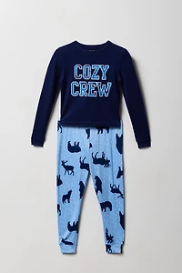 Ensemble deux-pièces Pyjamas de famille à imprimé Cozy Crew pour tout-petit