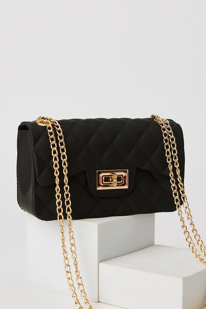 Girls Quilted Crossbody Purse
