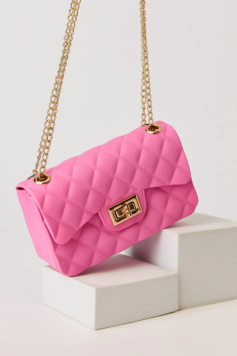 Girls Quilted Crossbody Purse