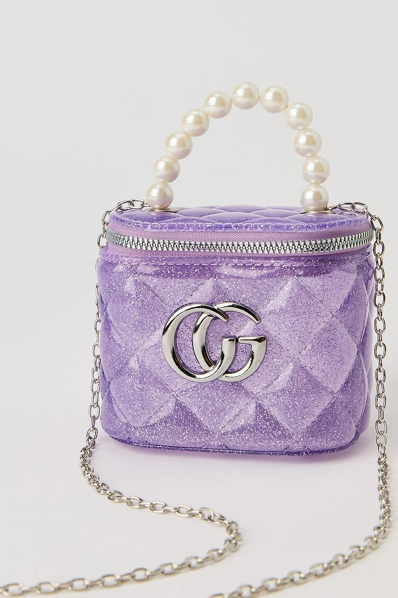 Sac à main matelassé et perlé pour filles