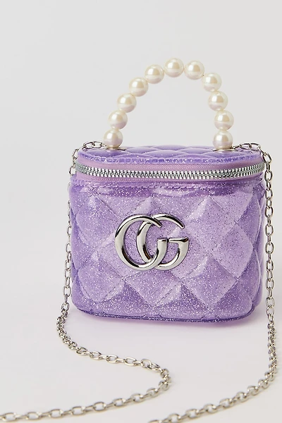 Sac à main matelassé et perlé pour filles