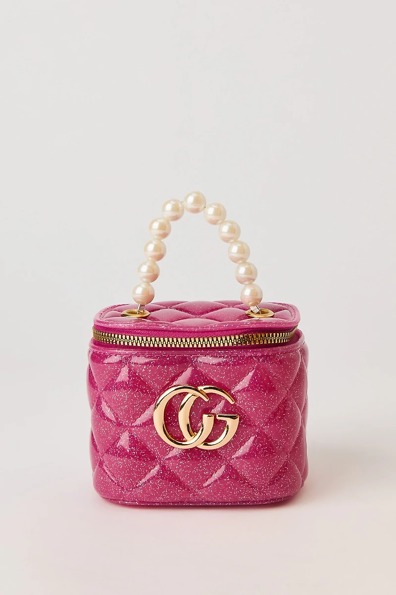 Sac à main matelassé et perlé pour filles