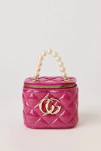 Sac à main matelassé et perlé pour filles