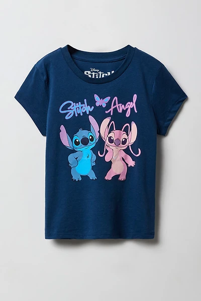 T-shirt à imprimé Stitch & Angel pour fille