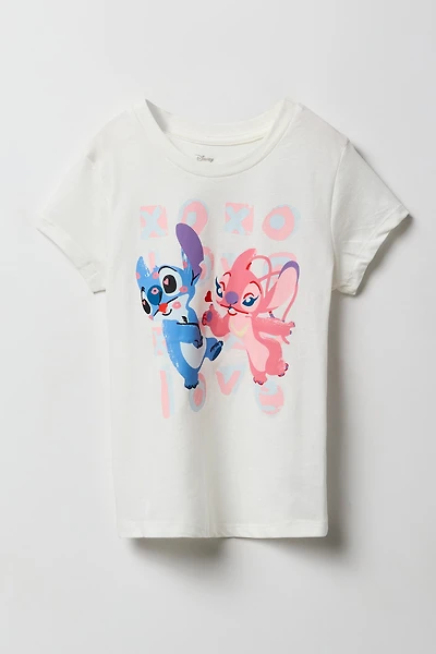 Girls Stitch & Angel T-Shirt