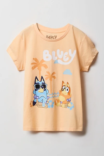 Girls Bluey Beach Graphic T-Shirt