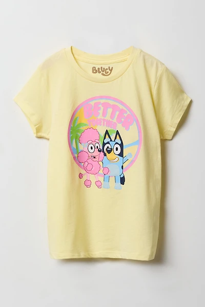 T-shirt à imprimé Bluey Better Together pour filles