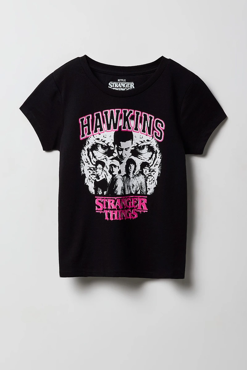 T-shirt à imprimé Stranger Things pour fille