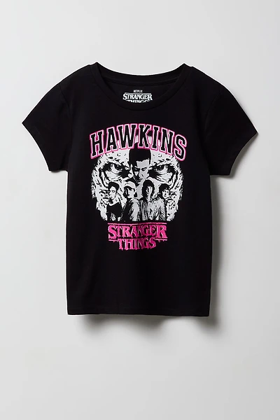 T-shirt à imprimé Stranger Things pour fille