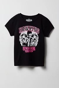 T-shirt à imprimé Stranger Things pour fille