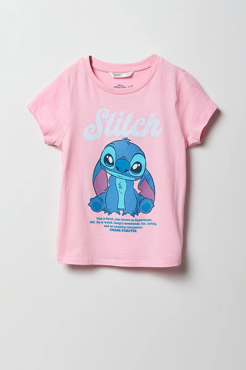 T-shirt à imprimé Stitch Experiment pour filles