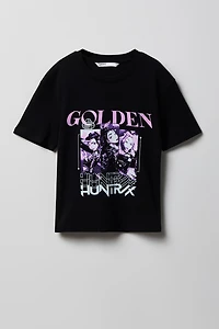 Girls Luxe Heavy Cotton KPop Demon Hunters Graphic T-Shirt