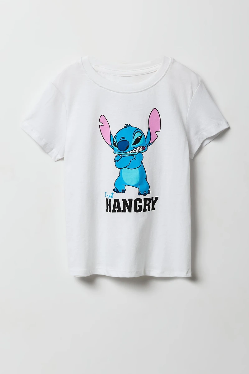 T-shirt à imprimé Hangry Stitch pour filles