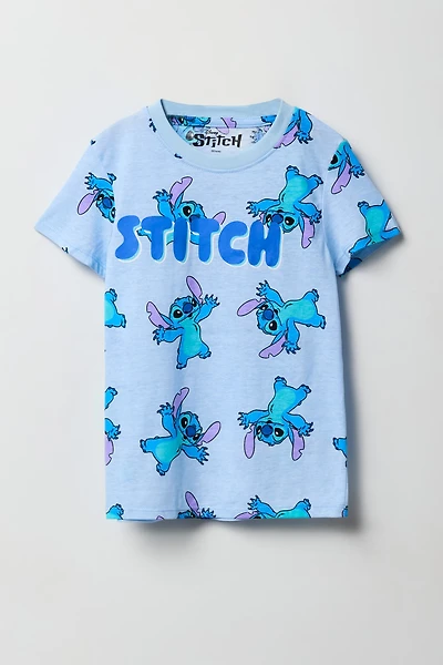 T-shirt à imprimé Stitch pour filles