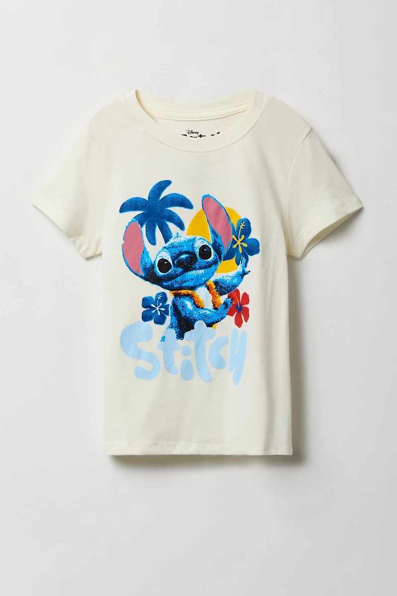 T-shirt à imprimé Hawaiian Stitch pour filles