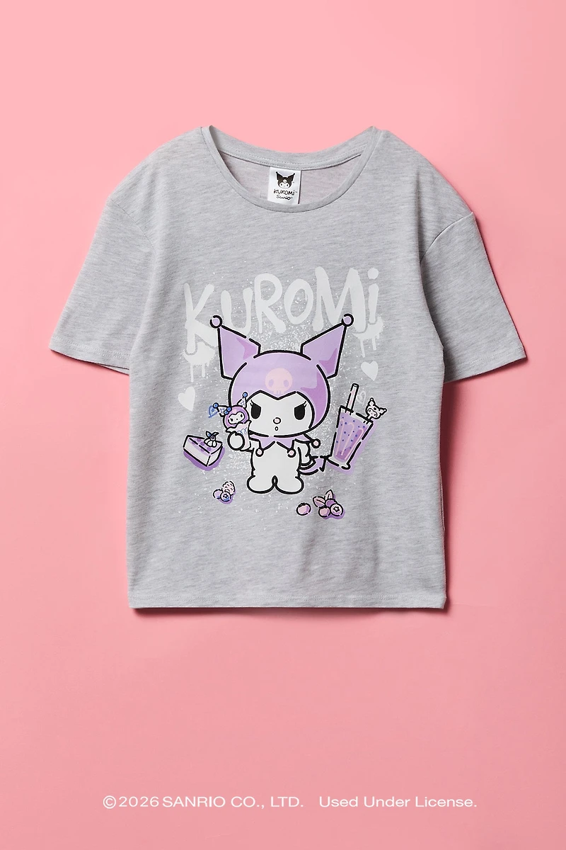 Kuromi™ Girls Graffiti Graphic T-Shirt