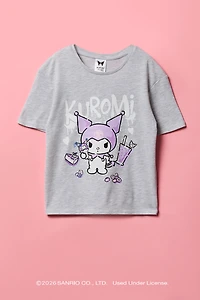 Kuromi™ Girls Graffiti Graphic T-Shirt
