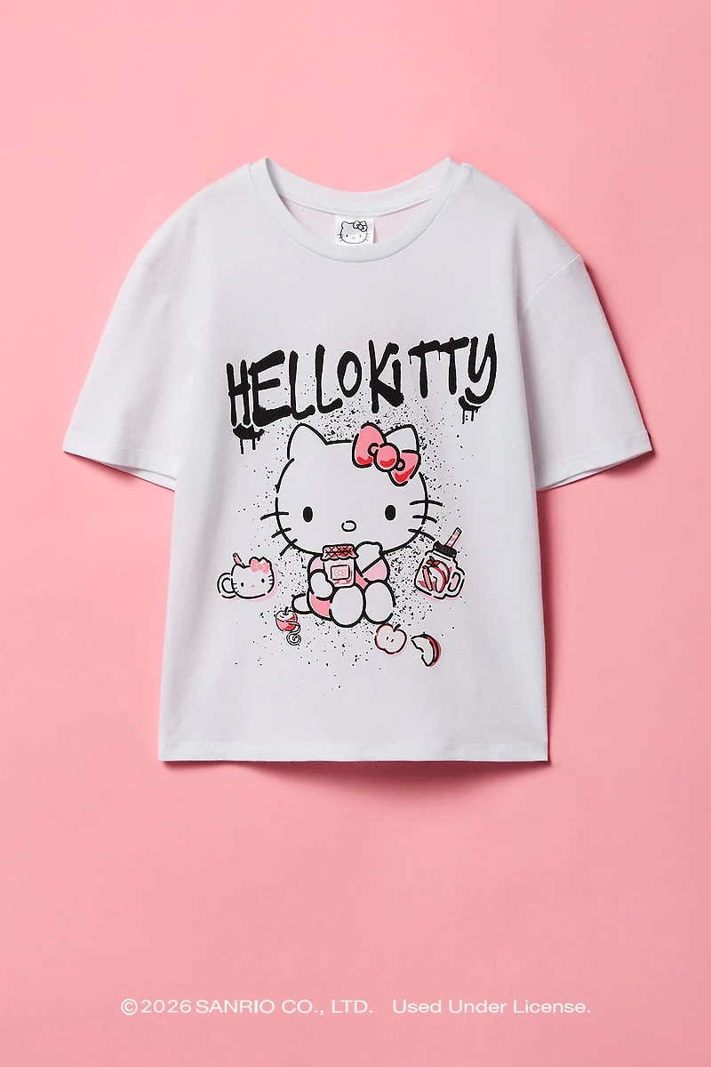 Hello Kitty® Girls Graffiti Graphic T-Shirt