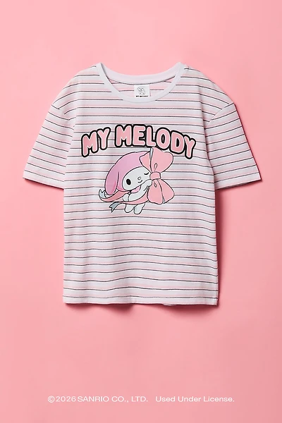 My Melody™ Girls Graphic Striped T-Shirt