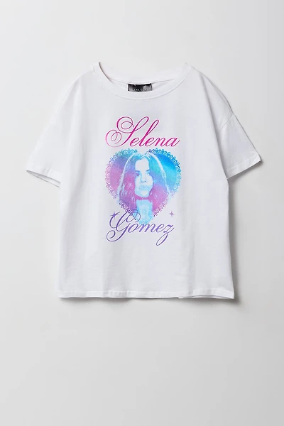 T-shirt surdimensionné à imprimé Selena Gomez pour fille