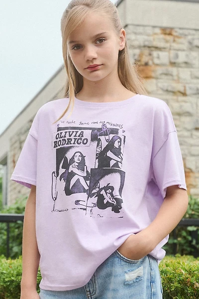 Girls Olivia Rodrigo Graphic Oversized T-Shirt