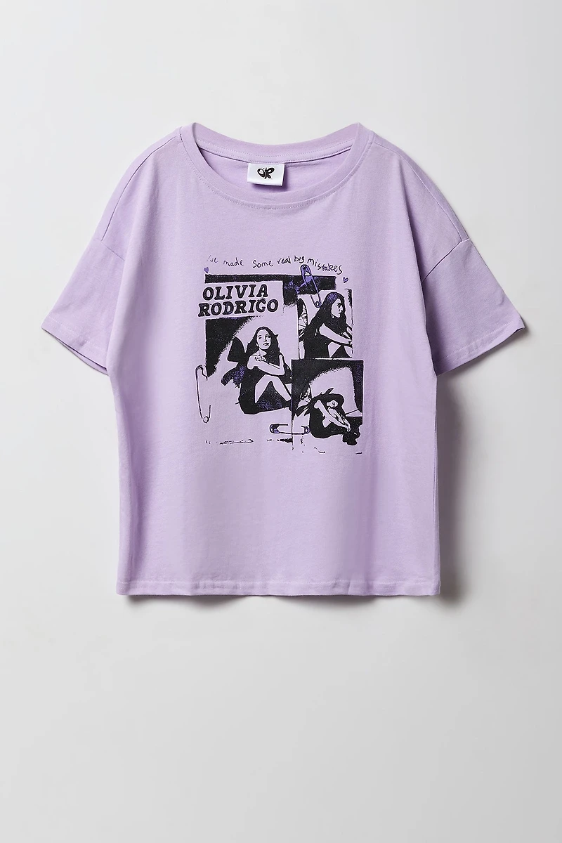 T-shirt surdimensionné à imprimé Olivia Rodrigo pour fille