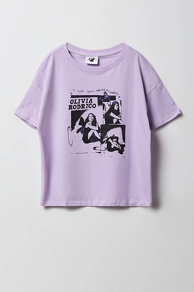 T-shirt surdimensionné à imprimé Olivia Rodrigo pour fille