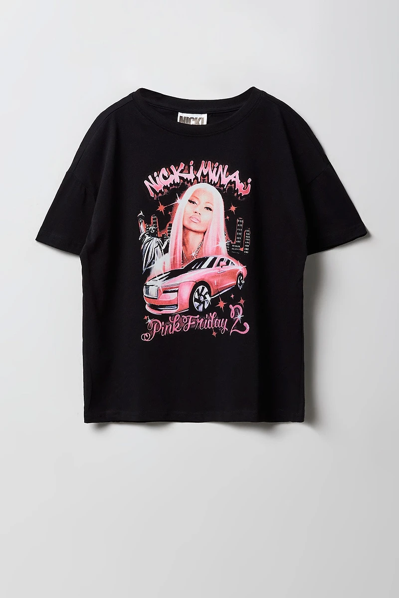 Girls Nicki Minaj Graphic Oversized T-Shirt