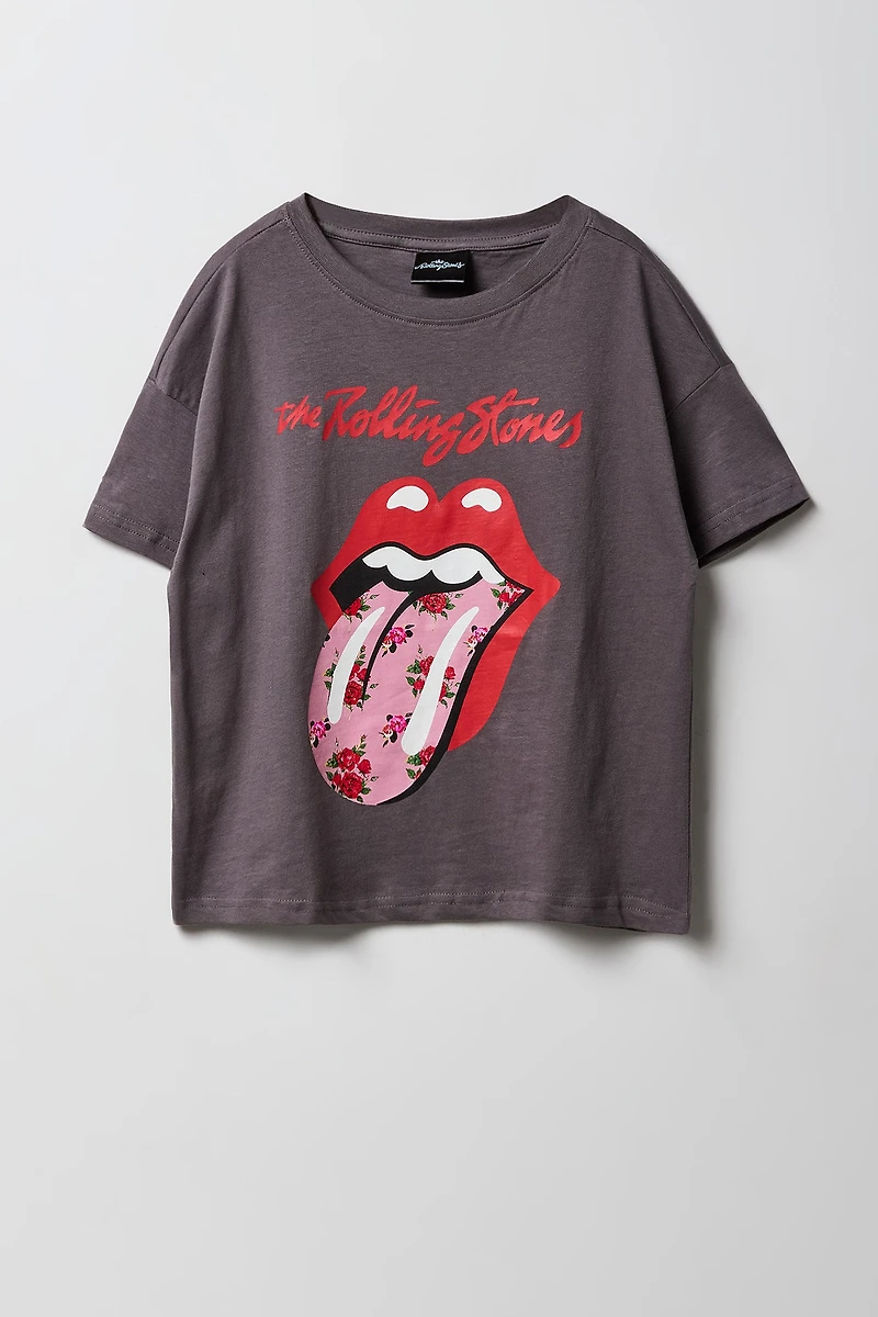 T-shirt surdimensionné à imprimé The Rolling Stones pour fille