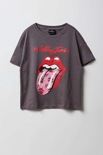 T-shirt surdimensionné à imprimé The Rolling Stones pour fille