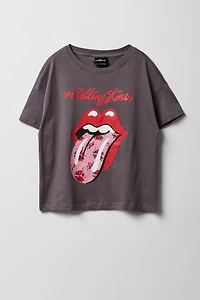 T-shirt surdimensionné à imprimé The Rolling Stones pour fille