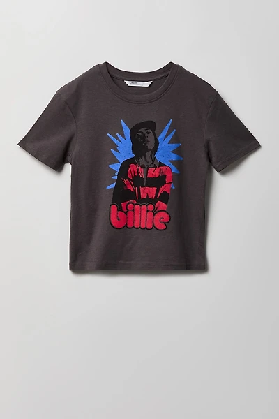 T-shirt à imprimé Billie Eilish pour fille