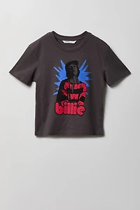 T-shirt à imprimé Billie Eilish pour fille