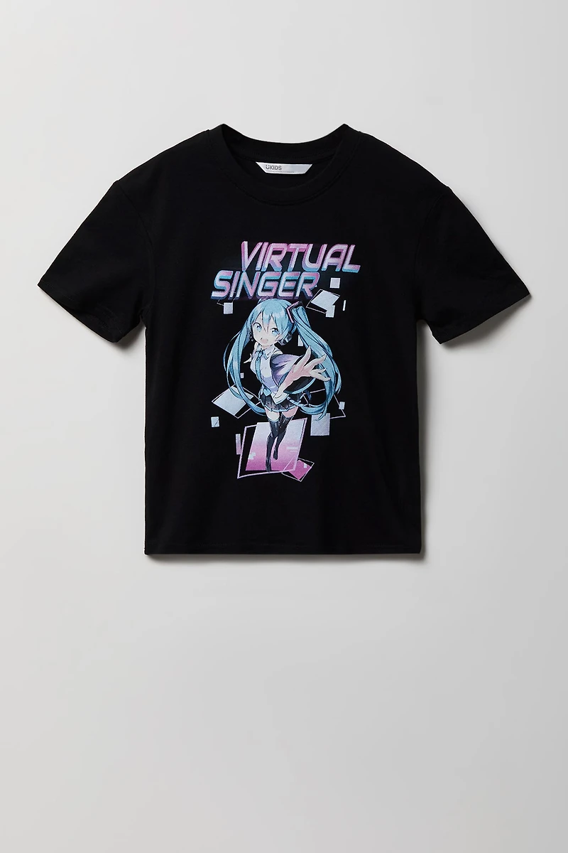 Girls Virtual Singer Graphic T-Shirt