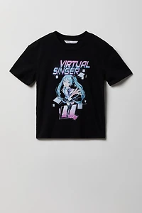 Girls Virtual Singer Graphic T-Shirt