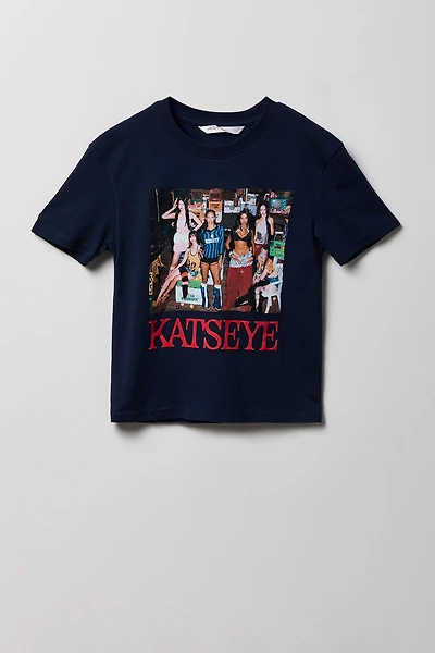 T-shirt à imprimé Katseye pour fille