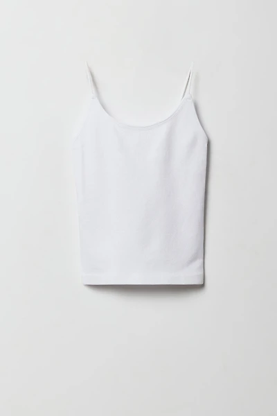 Camisole côtelée sans couture avec bretelles ultraminces pour fille