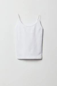 Camisole côtelée sans couture avec bretelles ultraminces pour fille