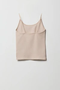 Camisole côtelée sans couture avec bretelles ultraminces pour fille