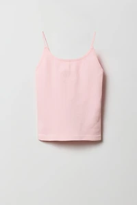 Camisole côtelée sans couture avec bretelles ultraminces pour fille