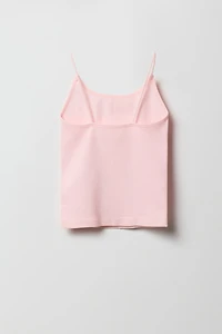 Camisole côtelée sans couture avec bretelles ultraminces pour fille